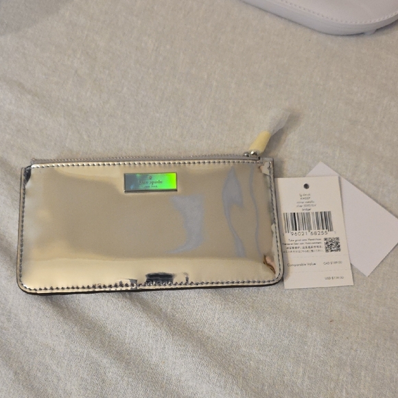 Kate Spade Bridget Mirror Metallic Large Slim Card Holder - Picture 5 of 7